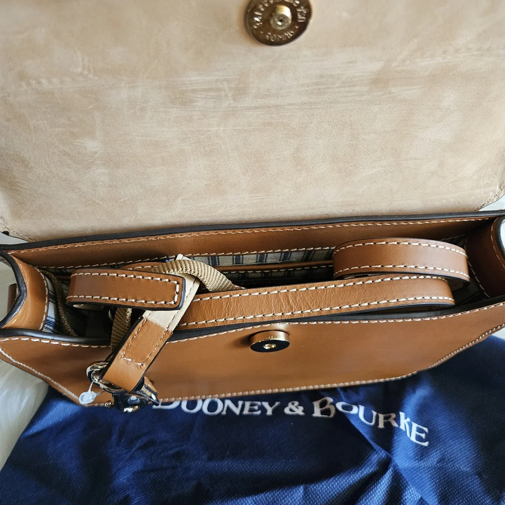 Dooney & Bourke Tan and Brown Crossbody Bag - Picture 6 of 11